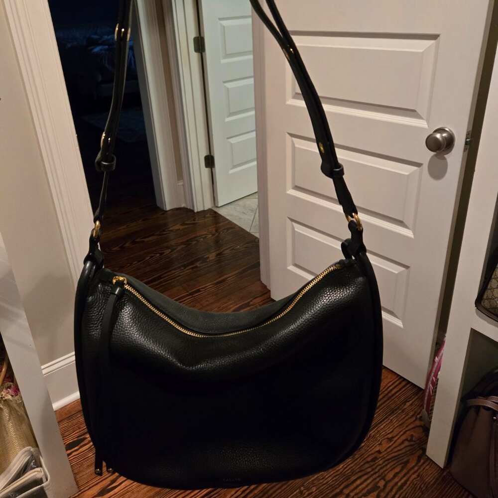 Aallyn Black Leather Marley Hobo
